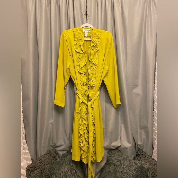 50% off w♥️ TALLY TAYLOR lime green dress jacket SIZE 16 54 - Picture 1 of 6